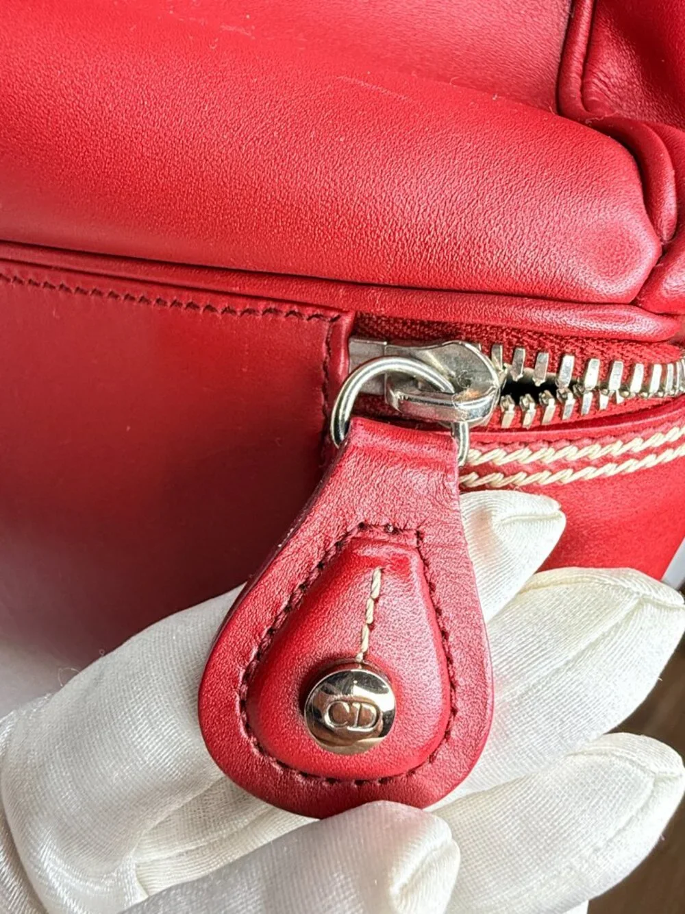 Christian Dior Large Detective Red Leather Bag 2005 John Galliano